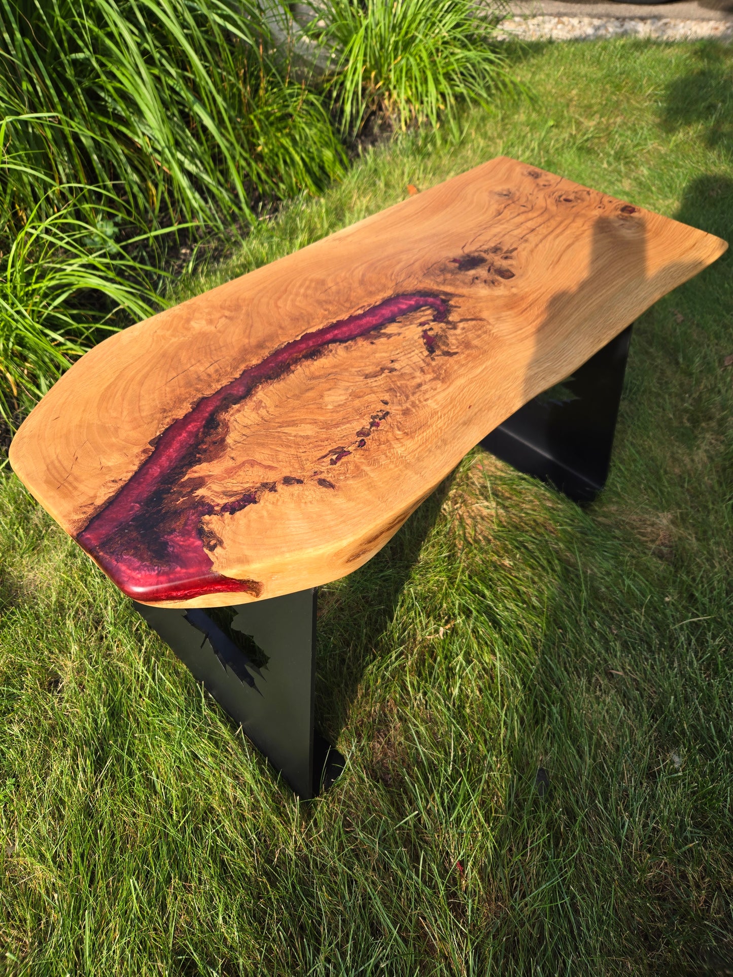 The Canada Bench, Live Edge White Oak Bench