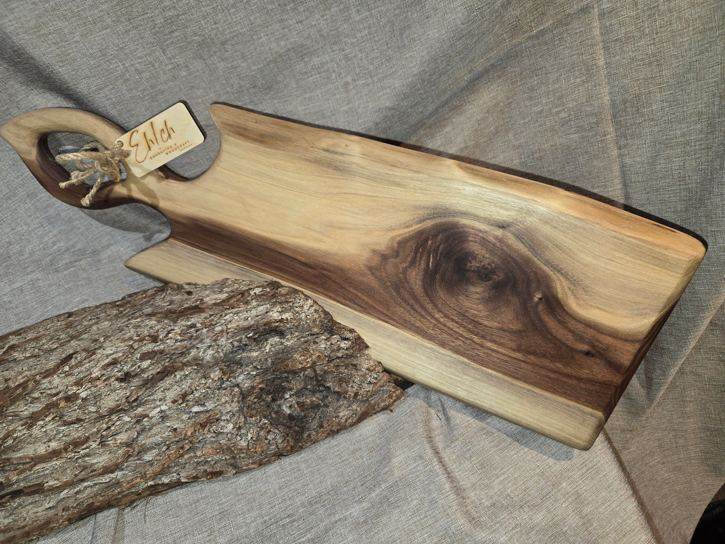 25" Black Walnut Live Edge Charcuterie Board