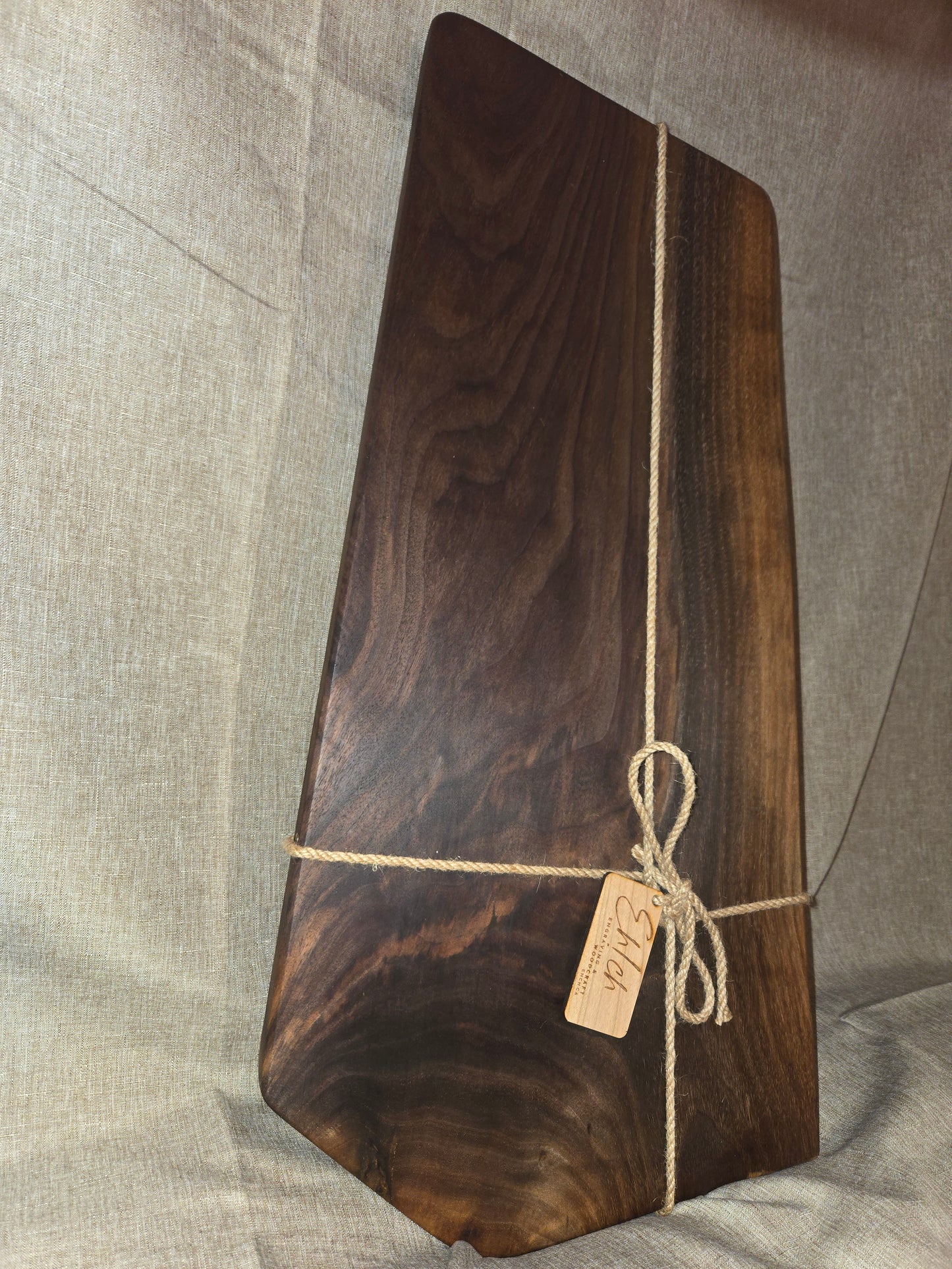 25" Black Walnut Live Edge Charcuterie Board