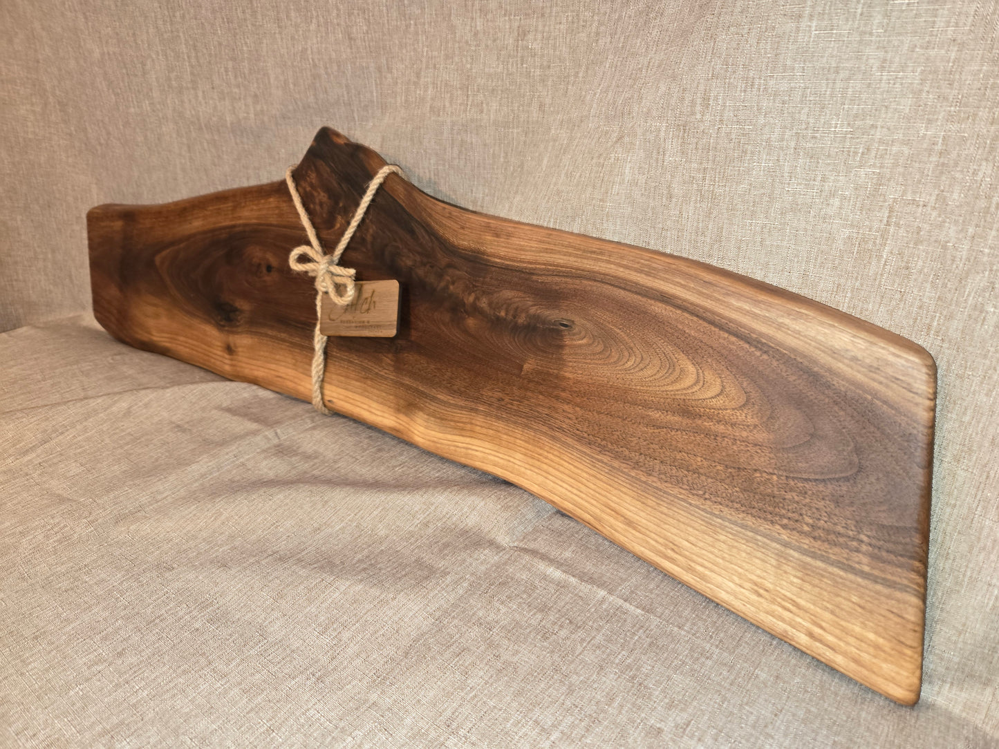 31" Black Walnut Live Edge Charcuterie Board