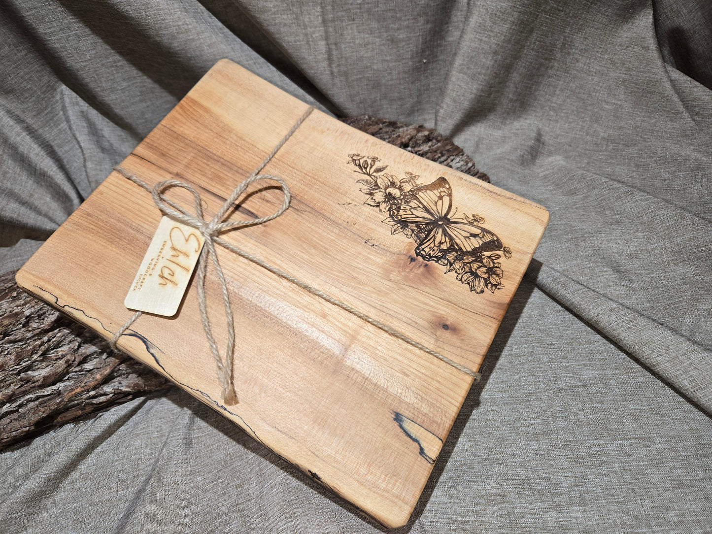 12" Spalted Maple Charcuterie/Cheese Board w Butterfly