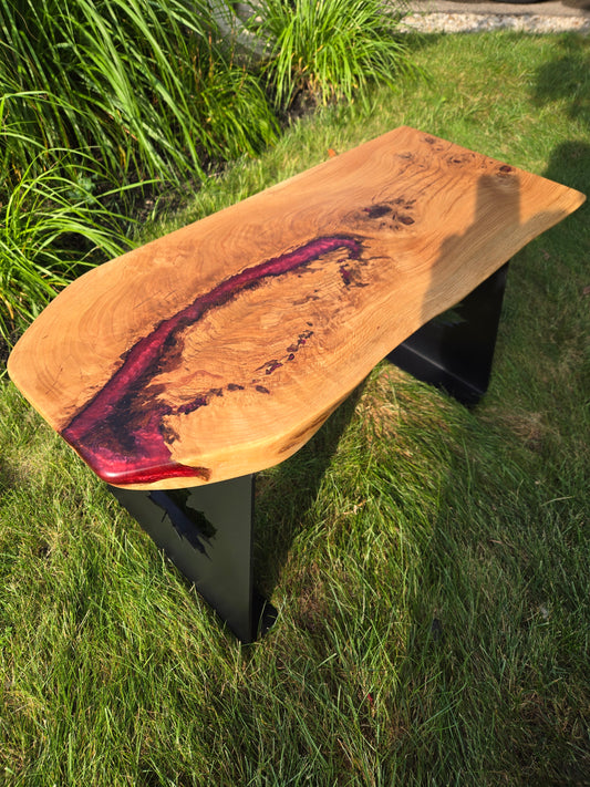The Canada Bench, Live Edge White Oak Bench