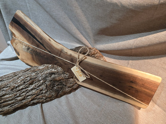 29" Black Walnut Live Edge Charcuterie Board