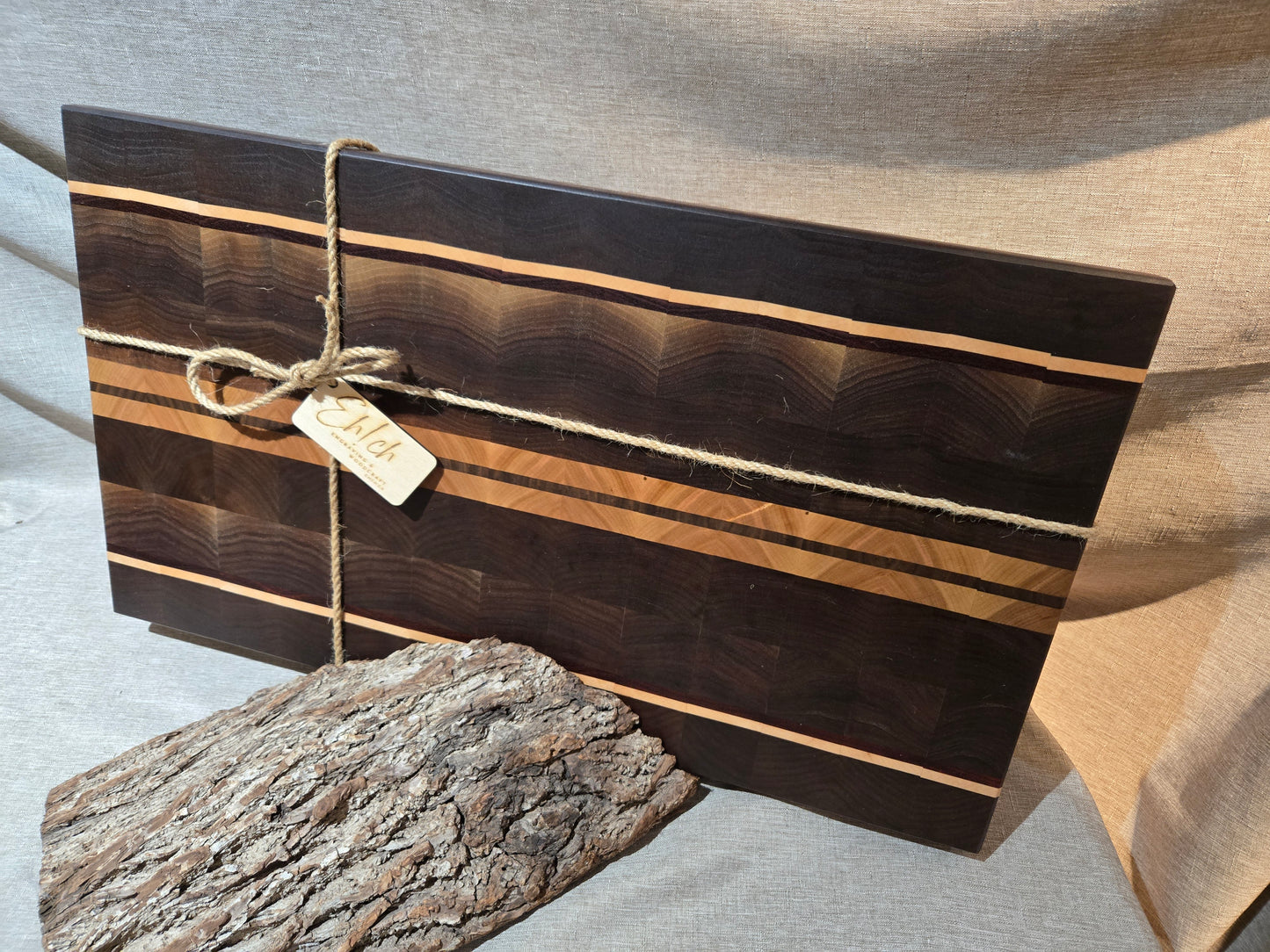 Cutting Board, End Grain Mixed Hardwoods