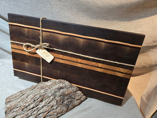 Cutting Board, End Grain Mixed Hardwoods