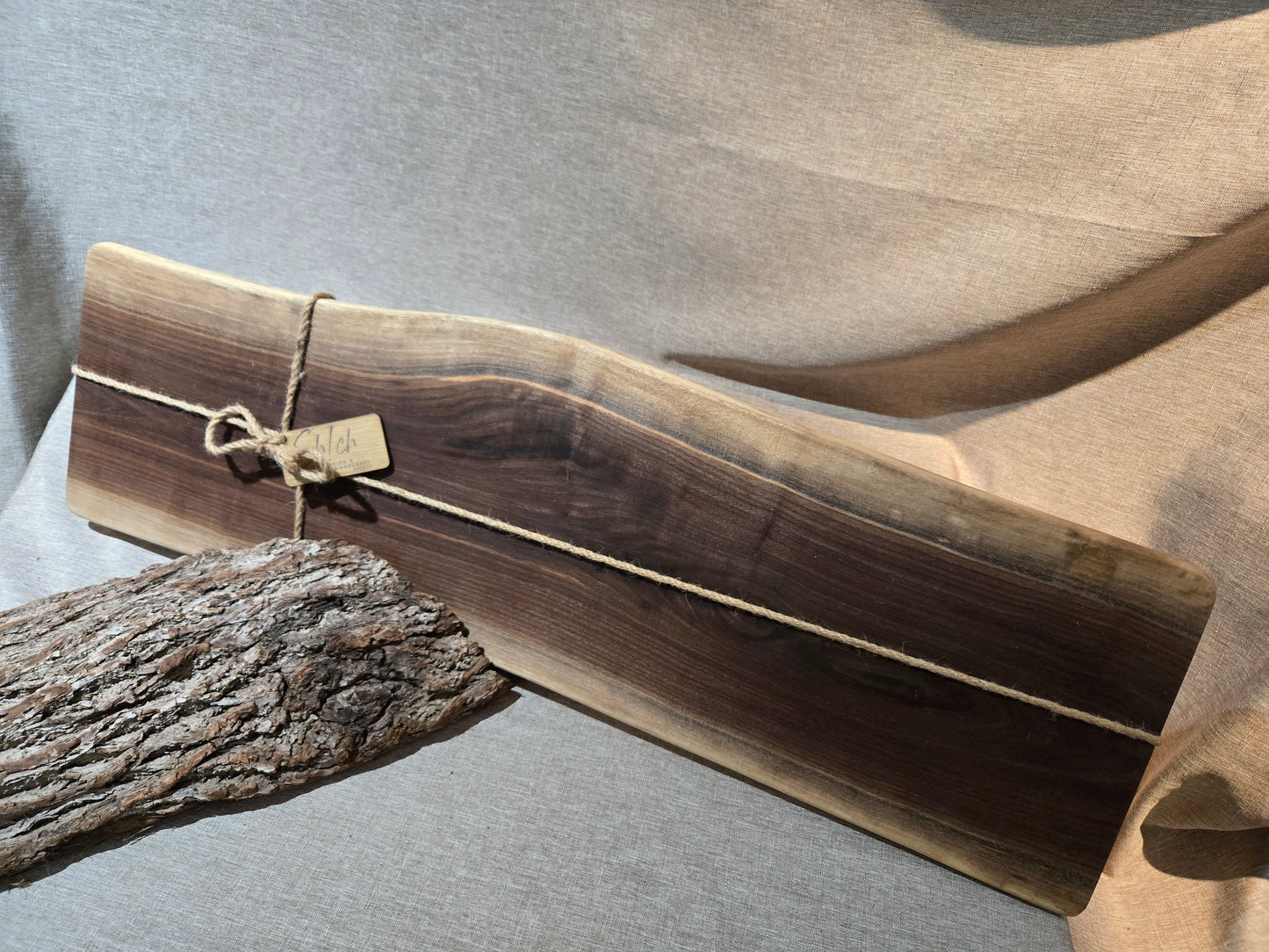 30" Black Walnut Live Edge Charcuterie Board