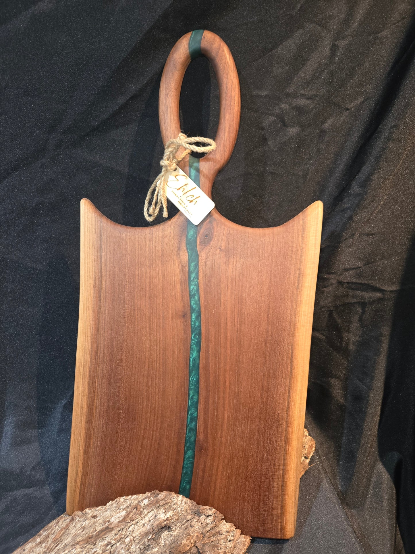 26" Black Walnut Live Edge Charcuterie Board