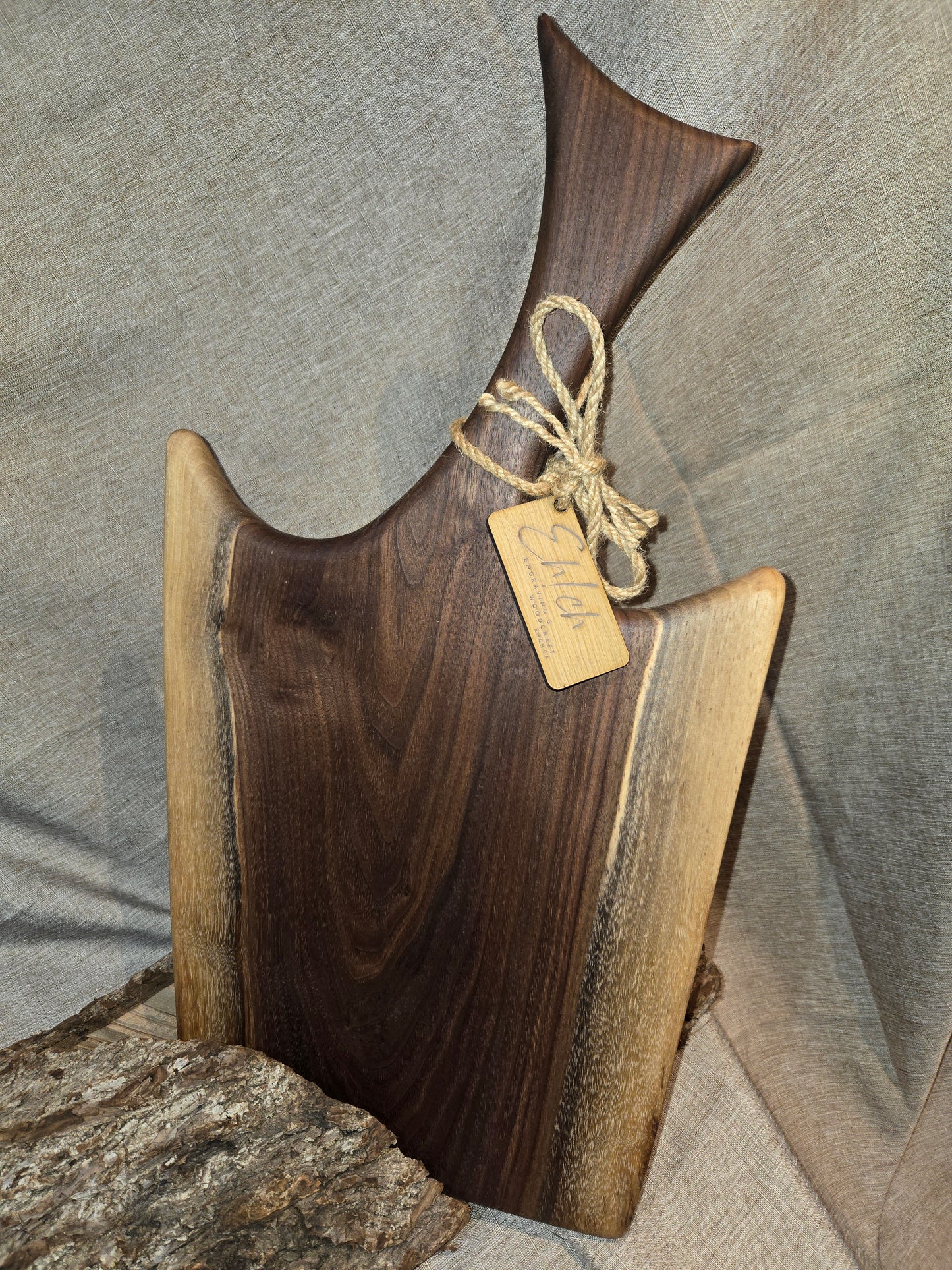 20" Black Walnut Live Edge Charcuterie Board