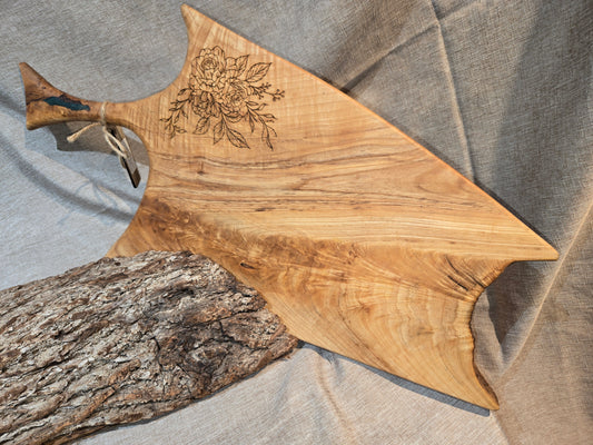 25" Ash Live Edge Charcuterie Board