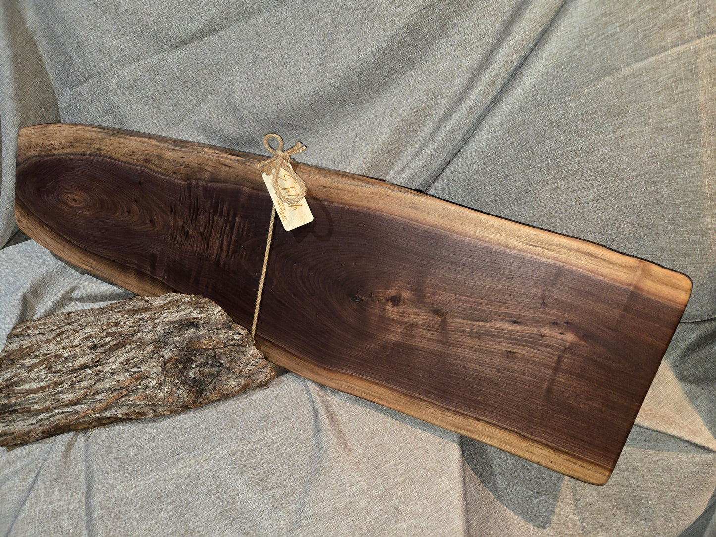 35-1/2" Black Walnut Charcuterie Board