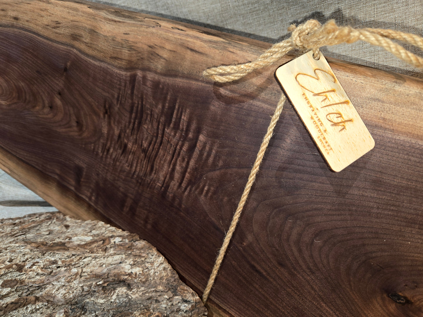 35-1/2" Black Walnut Charcuterie Board